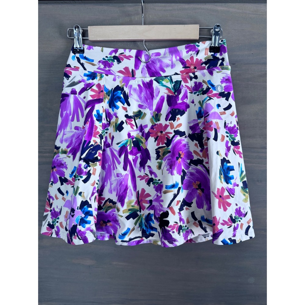 Dona‎ Jo Glide Skirt Skort Flore Floral Ruffle Size 1 Small Long